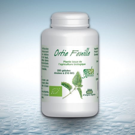 200 gélules d'Ortie Bio (Feuille) Dosées à 210 mg